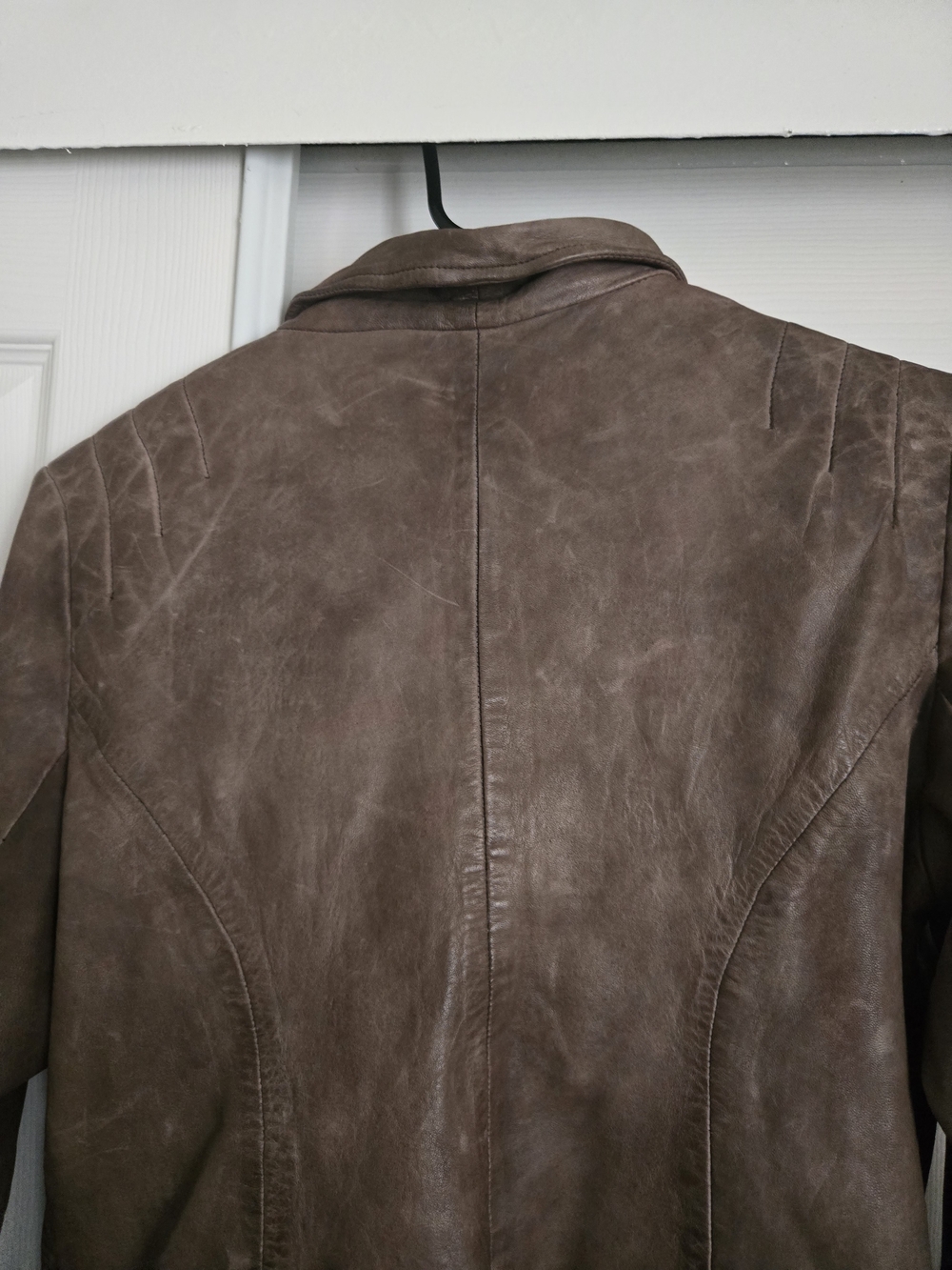 DOMA Women's Brown Leather Zip Jacket - Picture 9 of 11